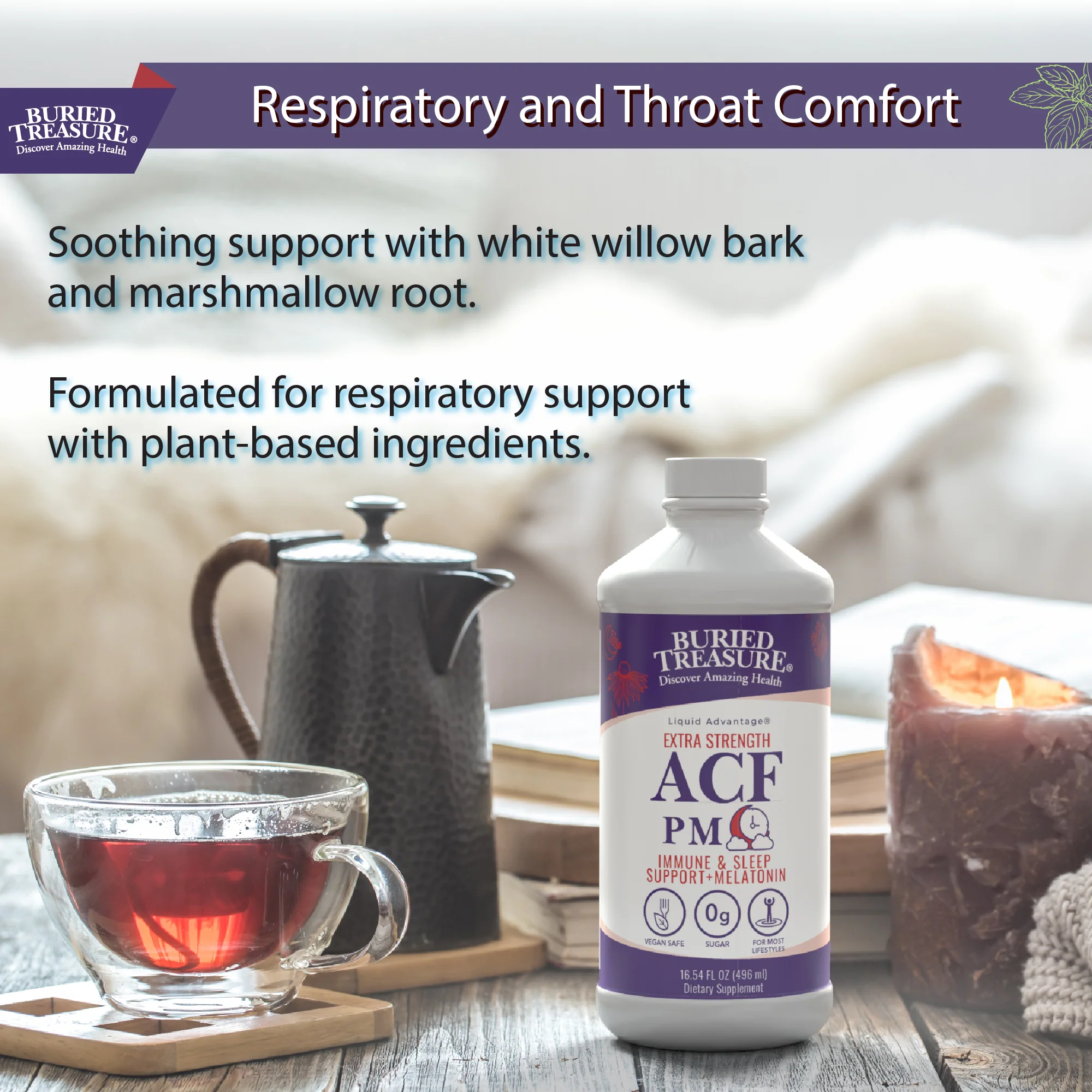 Buried Treasure Liquid Nutrients® ACF PM Extra Strength – Liquid Sleep Support Supplement with Melatonin & Botanicals - Image 5