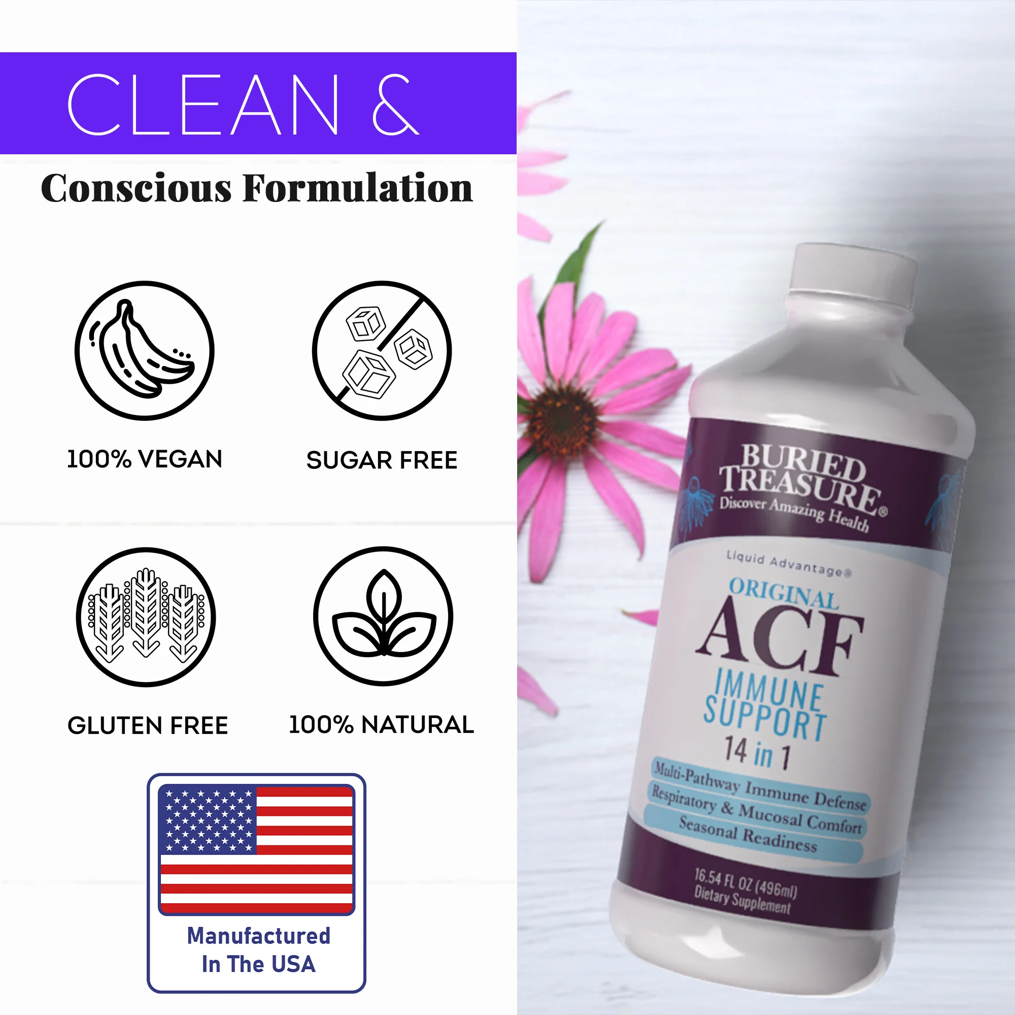 Buried Treasure Liquid Nutrients® ACF Original – Short-Term Liquid Immune Support with Vitamin C, Zinc & Herbal Blend - Image 7