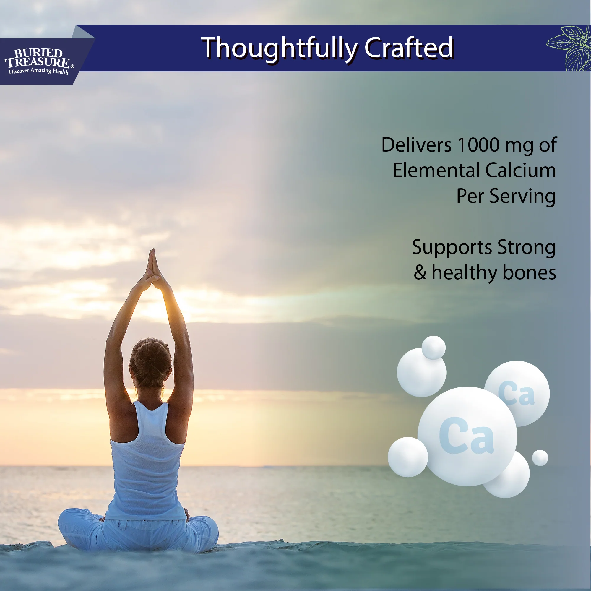 Calcium Plus – Blueberry Liquid Supplement with Calcium Citrate, Vitamin D, Magnesium & Zinc | 16 oz | No Sugar | Clean-Label Formula - Image 3