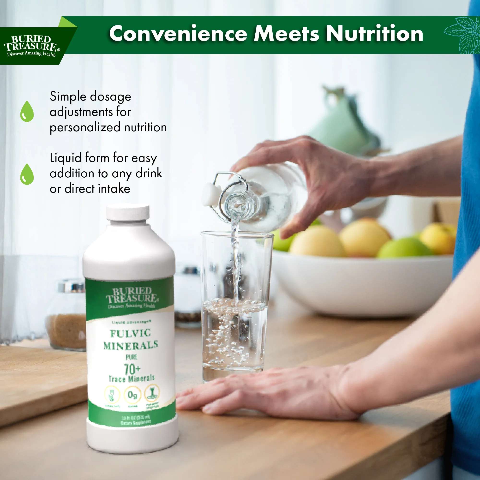 Buried Treasure Fulvic Minerals – Unflavored Liquid Mineral Supplement with 70+ Trace Elements from Humic Shale | 33 oz Bottle - Image 6