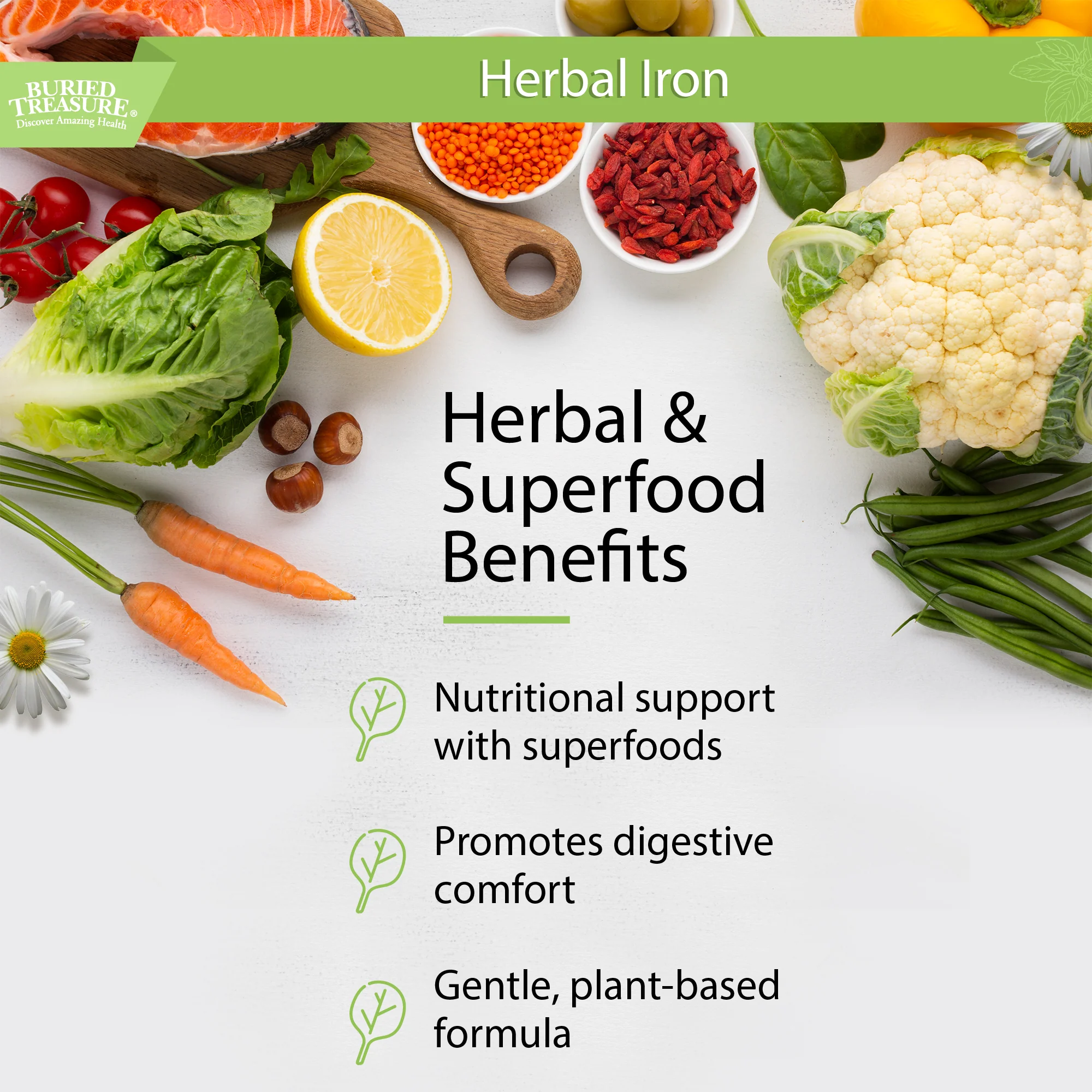 Herbal Iron – Liquid Iron Supplement with Vitamins & Herbs, 16 oz (48 Servings) - Image 3