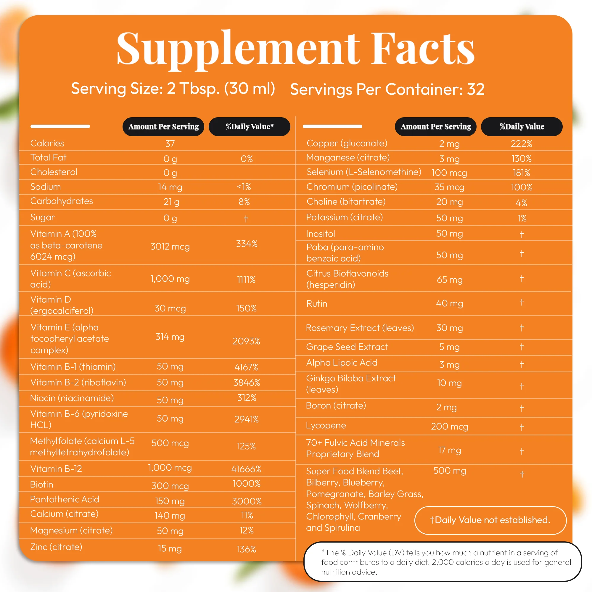 Buried Treasure Liquid Nutrients Buried Treasure VM100 Complete Daily Liquid Vitamins and Minerals plus Antioxidants Supplement with Dose Cup - Image 7